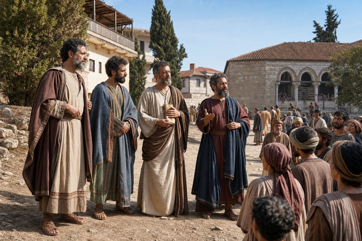 Gambar foto realistis, Penderitaan martir kudus Straton, Philip, Eutichian dan Cyprian, kalender ortodoks, 2026-08-30, martyrdom